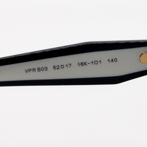 NEW PRADA PRB03V 16K1O1 EYEGLASSES WOMEN BLACK EYEWEAR VPR B03 16K1O1 - Picture 7 of 9